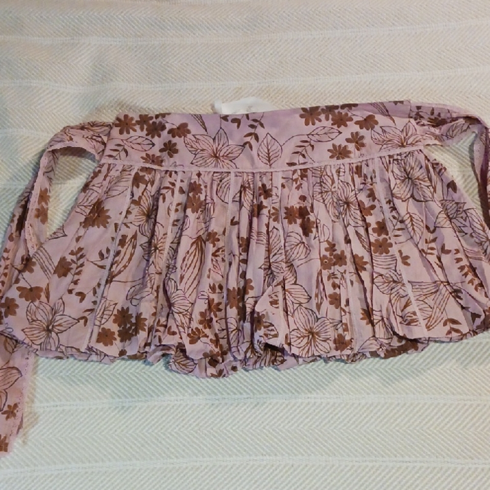 Floral Pink and Brown Skirt